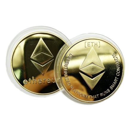 Aranyozott emlékgyűjtő gyűjthető Arany Eth Ethereum Miner Coin Xnb01 QS-222