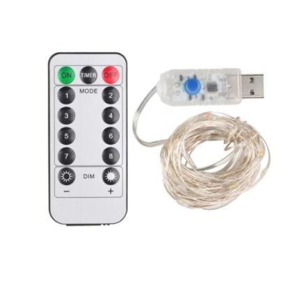 AlphaOne Usb ledesfényfüzér karácsonyi távirányítóval 10 méteres DAMN-MD197