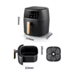 NewLine C8 (8L) 2400W légkeveréses sütő fekete MDDD321