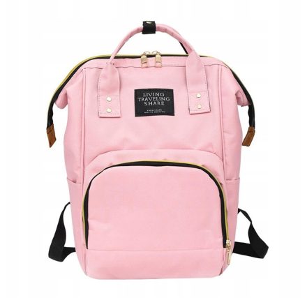 Rózsaszín baba-mama táska, pelenkázó hátizsák MDDD313