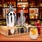 Bambo 700ml-es Koktél készítő készlet, bambusz tartóval MDDD281