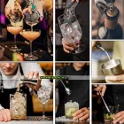 Bambo 700ml-es Koktél készítő készlet, bambusz tartóval MDDD281