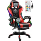 Likeregal 920 LED-es gamer szék lábtartóval piros masszázs funkcióval TT-1115