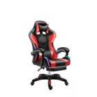 Likeregal 920 LED-es gamer szék lábtartóval piros masszázs funkcióval TT-1115