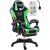 Likeregal 920 LED-es masszázs gamer szék lábtartóval zöld TT-1114