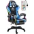 Likeregal 920 LED-es  gamer szék lábtartóval kék masszázs funkcióval TT-1116