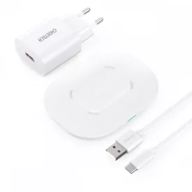   ChoeTech T550-F-V2 vezeték nélküli gyorstöltő 15W, fehér AMO-10069