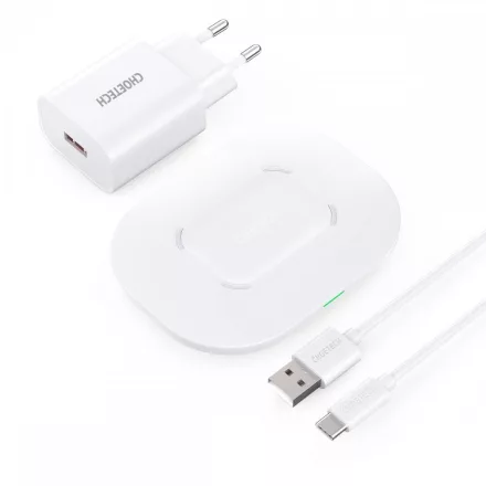 ChoeTech T550-F-V2 vezeték nélküli gyorstöltő 15W, fehér AMO-10069