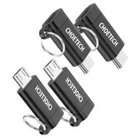   Choetech PD-4CMBK kulcstartós Type C -> micro USB átalakító -fekete AMO-10090