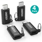 Choetech PD-4CMBK kulcstartós Type C -> micro USB átalakító -fekete AMO-10090