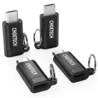 Choetech PD-4CMBK kulcstartós Type C -> micro USB átalakító -fekete AMO-10090