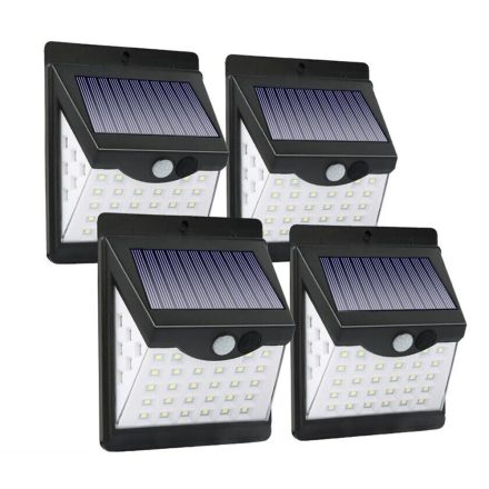 4x40 LED- es kültéri világítás - napelemes, mozgásérzékelős