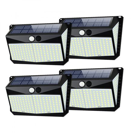 4x228 LED- es napelemes mozgásérzékelős lámpa AMA-10024