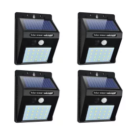   4 db 20 LED- es napelemes mozgásérzékelős lámpa AMA-10027
