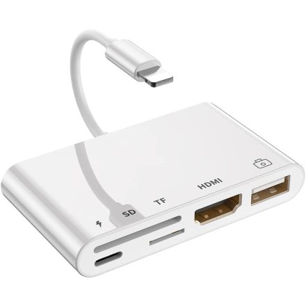 videó adapter 5 az 1-ben LXJ-THT-020 fehér AMA-10011
