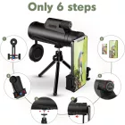 Monokuláris teleszkóp 12*50 fekete SP-0029