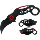 Ork Rugós Karambit piros-fekete AMO-10133