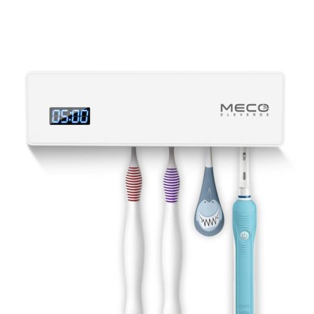 MECO Eleverde fogkefe sterilizáló UV Touch White 4 fogkefehely AMO-10084
