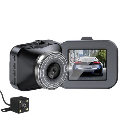 Autós menetrögzítő kamera tolatókamerával YC-Q12 - Biztosítsd be az autódat! AMO-10003