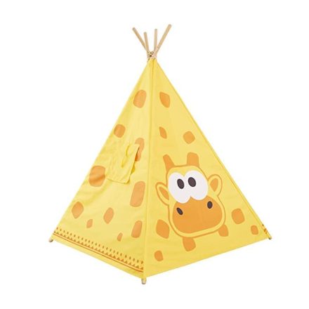 Zsiráf mintás gyerek sátor, sárga