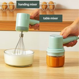   Vezeték nélküli 3 sebességes mini elektromos turmixgép + Elektromos mini konyhai aprító 2 az 1- ben AMO-10019