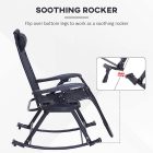 Outsunny összecsukható kerti hintaszék fekete szín AMO-10022