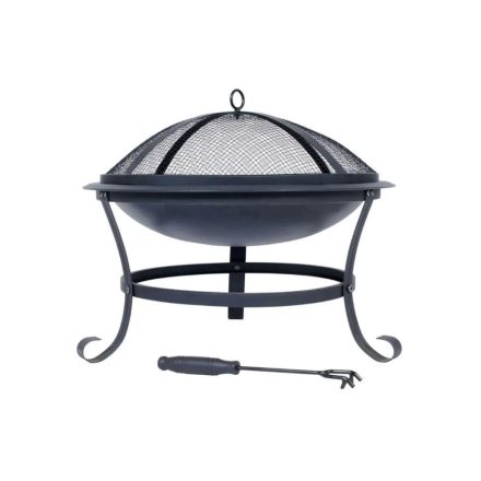 Mobil tűzrakó 51 cm,fekete acél FB0052