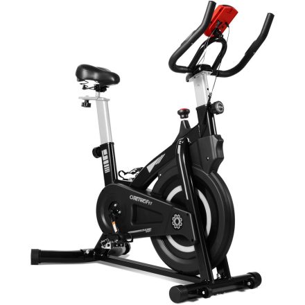 OneTwoFit beltéri edzőkerékpár,Cardio kerékpár LCD kijelzővel, többfunkciós kijelzővel FB0054