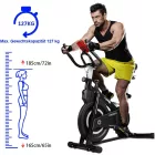 OneTwoFit beltéri edzőkerékpár,Cardio kerékpár LCD kijelzővel, többfunkciós kijelzővel FB0054