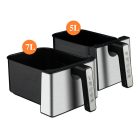 RAF 9 literes okos digitális air fryer - 2 kosárral + ajándék receptkönyv RTZ-9004