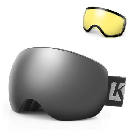 Kutook X-Treme Síszemüveg/Snowboard szemüveg - Dupla rétegű cserélhető szürke UV lencse