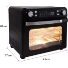 Abossk Air (25L) 1700W Digitális kijelzős légkeveréses sütő + receptkönyv - fekete SH-08