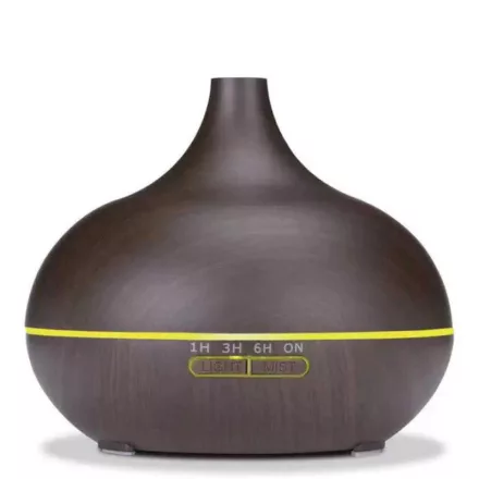 Fa hatású aromaterápiás párologtató (500 ml) - sötét barna CL1306-07
