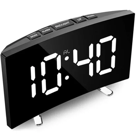 Digitális ébresztőóra ívelt LCD kijelzővel NYGNY-05