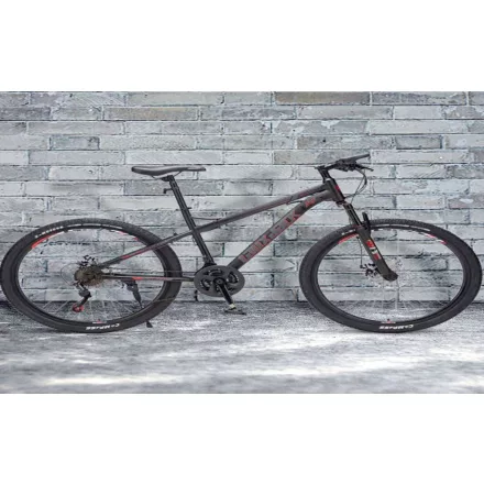 LauxJack Fekete-Szürke mountenbike hagyományos küllős kerékkel SH-118