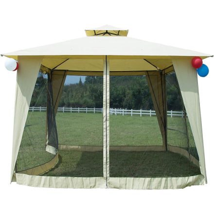 Kerti Pavilon 3,5 x 3,5 m - Pavilon kerti sátor, party sátor, rendezvény sátor szúnyoghálóval RTZ-8025