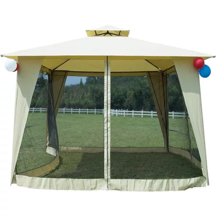 Kerti Pavilon 3,5 x 3,5 m - Pavilon kerti sátor, party sátor, rendezvény sátor szúnyoghálóval RTZ-8025