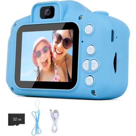 Kék digitális kamera gyerekeknek - 13MP, 4x optikai zoom RTZ-606