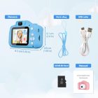 Kék digitális kamera gyerekeknek - 13MP, 4x optikai zoom RTZ-606