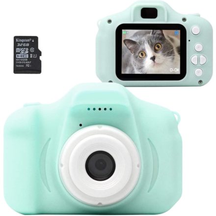 Türkiz digitális kamera gyerekeknek - 13MP, 4x optikai zoom RTZ-605