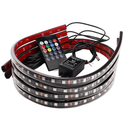Bluetootos autós LED szalag - 120x90 cm, applikáció+távirányító KNT88-05