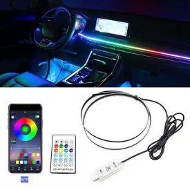   Okos autós LED világítás belső térbe -  110cm + 35 cm, applikáció+távirányító KNT88-12