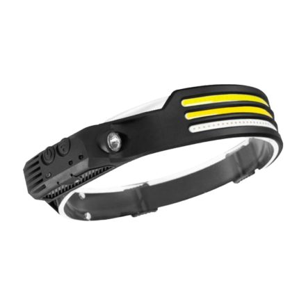 LED-es, mozgásérzékelős fejlámpa 4 fényforrás - COB KM-08