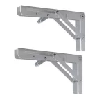 2 db 30 cm-es összecsukható fehér polckonzol MZS-236
