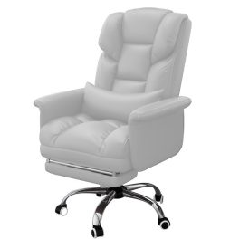 Luxor főnöki szék lábtartóval fehér MZS-104