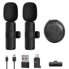 Vezeték nélküli Lavalier Mikrofon iPhone és Android készülékekhez, 2db KOC-121
