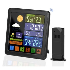   Vezeték nélküli multifunkciós Időjárás állomás,  óra és ébresztőóra, kültéri szenzorral KOC-122