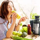 Centrifugás Gyümölcs és Zöldségprés – 800W, 2 Sebességes, Rozsdamentes Acél Szűrővel HOM-306