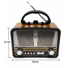 Retro stílusú Bluetooth hangszórós rádió LED világítással és zseblámpával