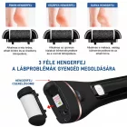 V-601 elektromos újratölthető sarokreszelő – LED világítással és ajándék pedikűr kiegészítőkkel